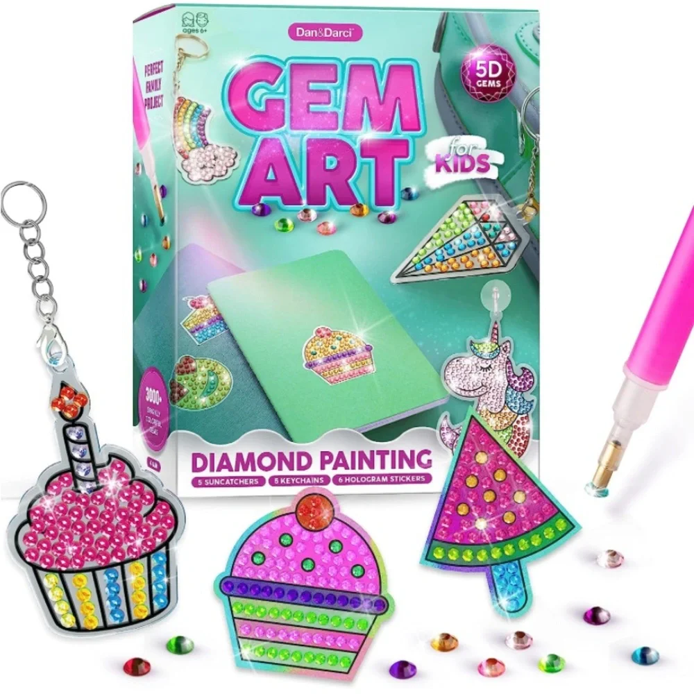 Gem Art, Kids Diamond Painting Kit for Kids - Big 5D Gems - Arts and Crafts